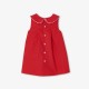 Baby girl sleeveless dress in cotton piqué