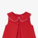 Baby girl sleeveless dress in cotton piqué