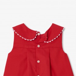 Baby girl sleeveless dress in cotton piqué