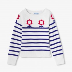Girls' jersey knit sailor sweater