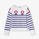 Girls' jersey knit sailor sweater