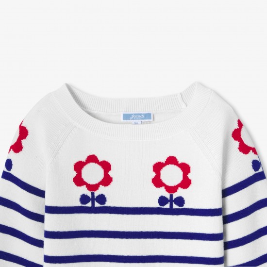 Girls' jersey knit sailor sweater