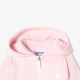 Girls' piqué zip-up sweatshirt