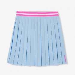Girls' piqué knit pleated skirt