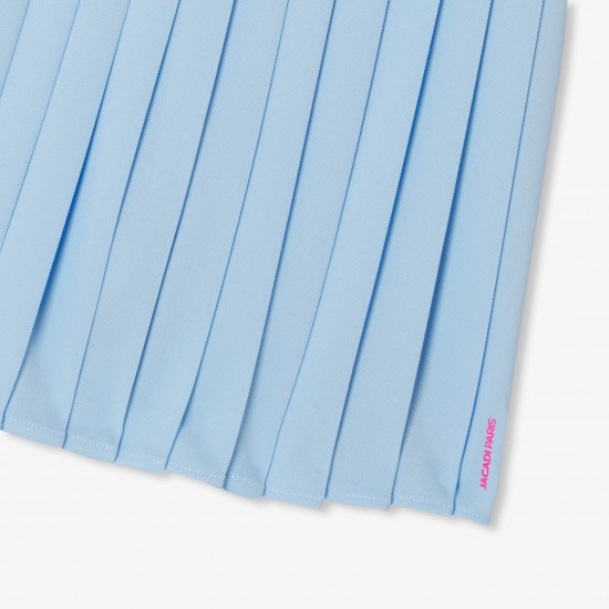 Girls' piqué knit pleated skirt