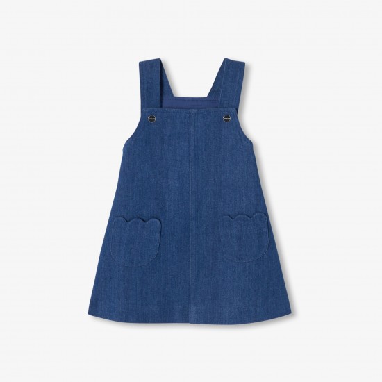 Baby girl denim pinafore dress