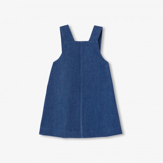 Baby girl denim pinafore dress