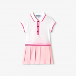 Baby girl polo dress in cotton piqué