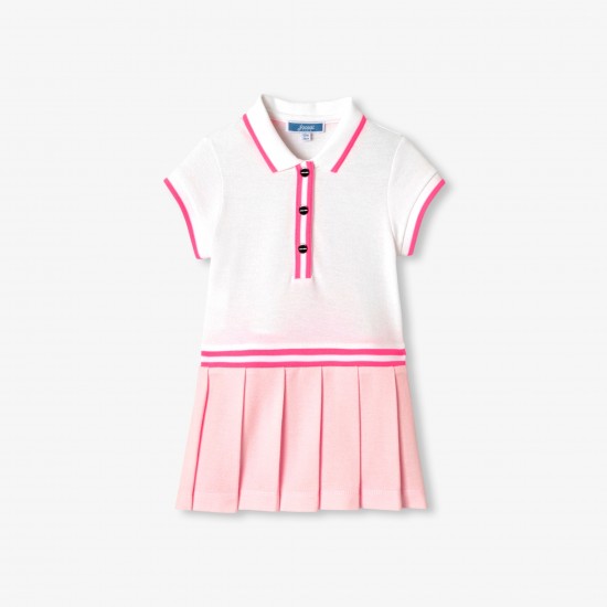 Baby girl polo dress in cotton piqué