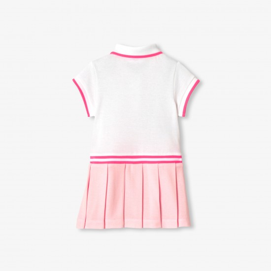 Baby girl polo dress in cotton piqué