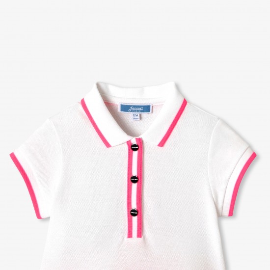 Baby girl polo dress in cotton piqué