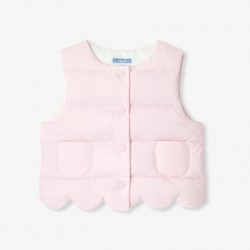 Baby girl sleeveless padded jacket