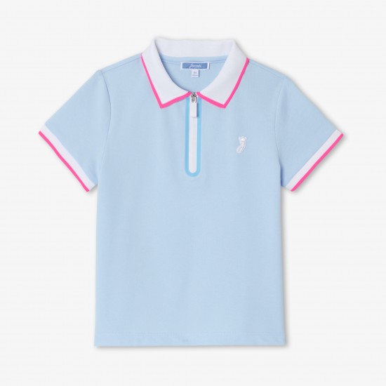 Girls' short-sleeved polo shirt
