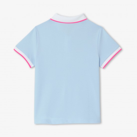 Girls' short-sleeved polo shirt