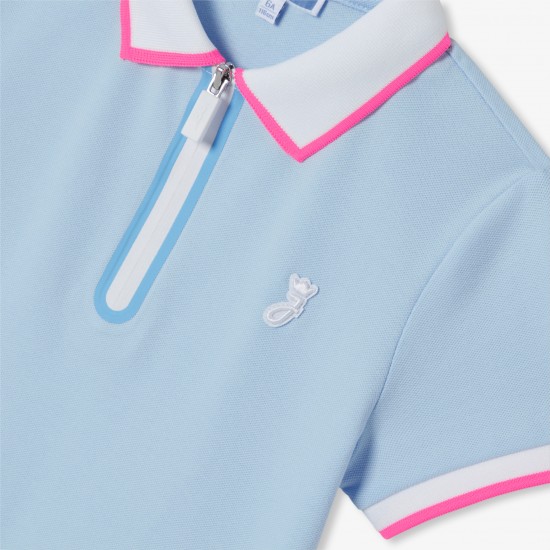 Girls' short-sleeved polo shirt