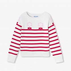 Girls' jersey knit sailor sweater