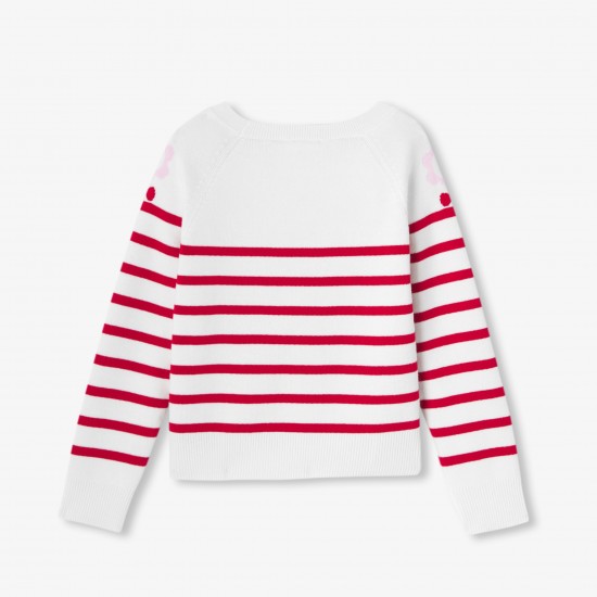 Girls' jersey knit sailor sweater