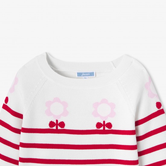 Girls' jersey knit sailor sweater