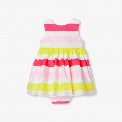 Baby girl cotton satin ceremony dress