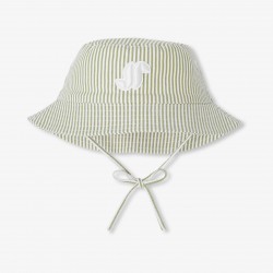 Baby sun hat with thin stripes