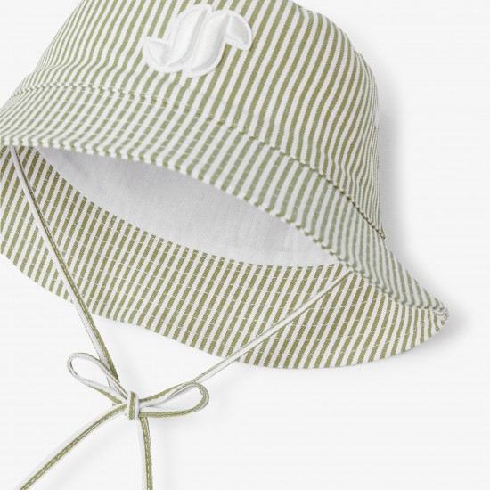Baby sun hat with thin stripes