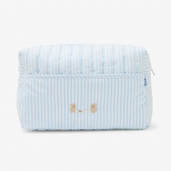 Quilted cotton toiletry bag