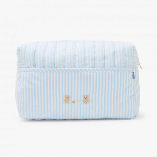 Quilted cotton toiletry bag