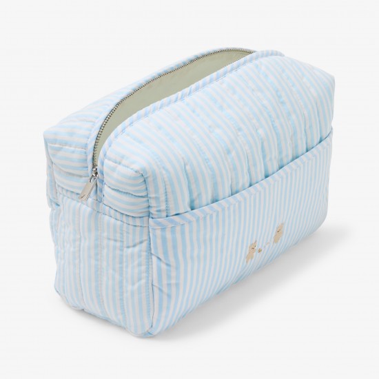 Quilted cotton toiletry bag