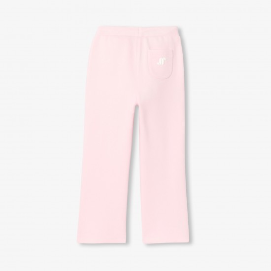 Girls' piqué knit jogging pants