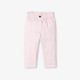 Baby girl paper bag trousers in cotton satin