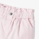 Baby girl paper bag trousers in cotton satin