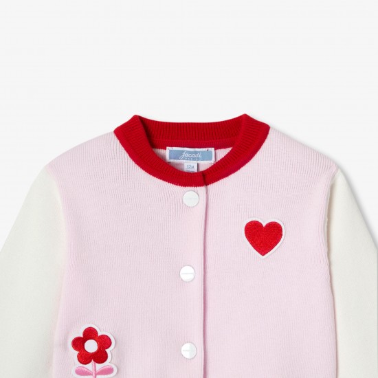 Baby girl varsity-style cardigan