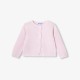 Baby girl cardigan in garter stitch