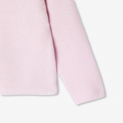 Baby girl cardigan in garter stitch