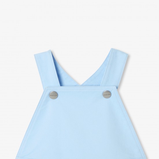 Baby boy short dungarees in twill