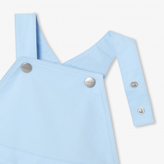 Baby boy short dungarees in twill