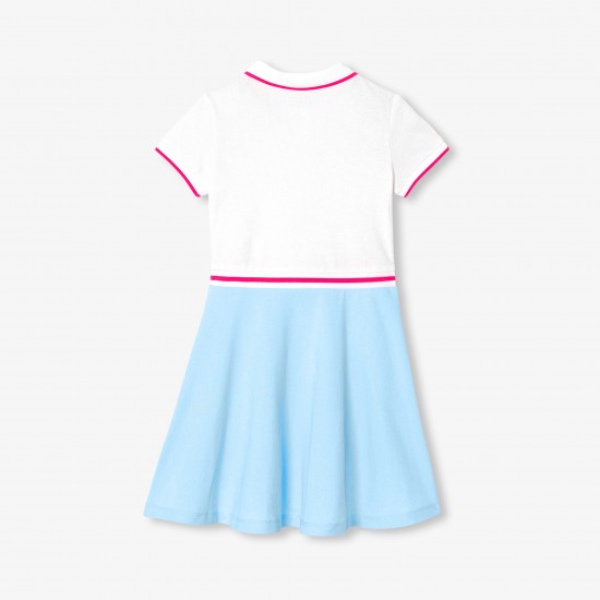 Girls' piqué knit dress