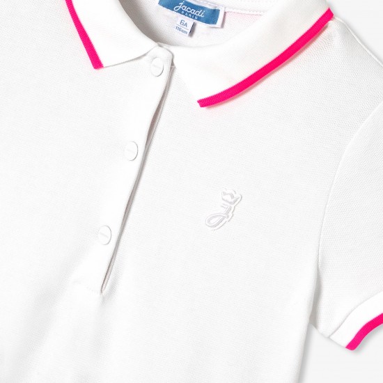 Girls' piqué knit dress