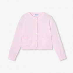 Girls' cotton jersey cardigan