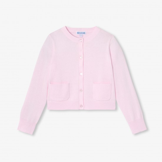 Girls' cotton jersey cardigan