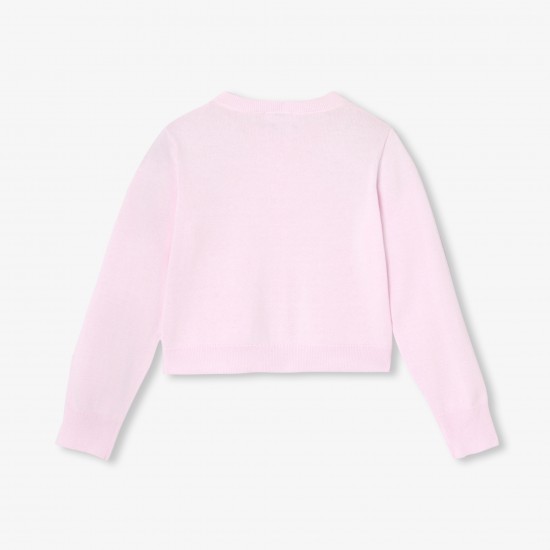 Girls' cotton jersey cardigan