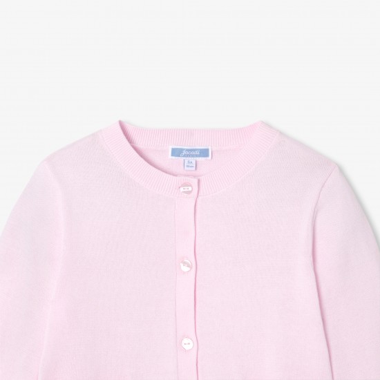 Girls' cotton jersey cardigan