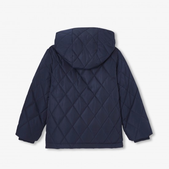 Boy quilted mid-season coat