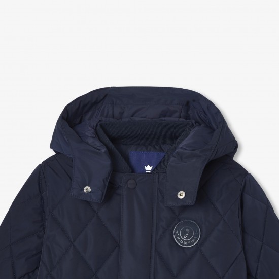 Boy quilted mid-season coat