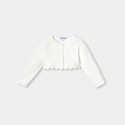 Baby girl bolero in garter stitch