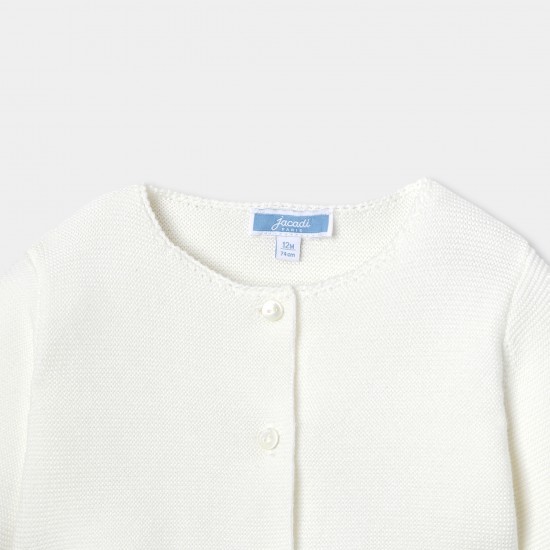 Baby girl bolero in garter stitch