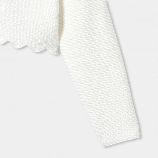 Baby girl bolero in garter stitch