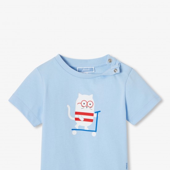 Baby boy short-sleeved cotton T-shirt