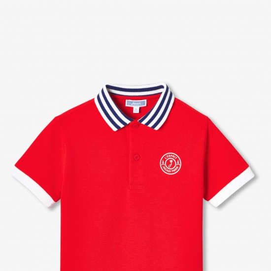 Children's cotton polo shirt