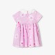 Baby girl cotton dress with floral pattern
